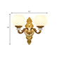 Vintage Style Globe Wall Light Sconce 1/2-Light Milky Glass and Metallic Wall Lamp in Gold for Corridor Clearhalo 'Wall Lamps & Sconces' 'Wall Lights' Lighting' 276273