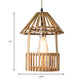 Bamboo Handmade Suspension Pendant Contemporary 1 Head Wood Hanging Ceiling Light Clearhalo 'Ceiling Lights' 'Modern Pendants' 'Modern' 'Pendant Lights' 'Pendants' Lighting' 276307