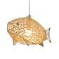 Wood Fish Pendant Lighting Tradition Bamboo 1 Bulb Hanging Lamp Kit for Restaurant Clearhalo 'Ceiling Lights' 'Modern Pendants' 'Modern' 'Pendant Lights' 'Pendants' Lighting' 276346