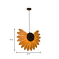 Beige Sunflower Pendant Lighting Modernism 1 Bulb Wood Hanging Light Fixture for Restaurant Clearhalo 'Ceiling Lights' 'Modern Pendants' 'Modern' 'Pendant Lights' 'Pendants' Lighting' 276375