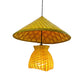 Bamboo Cone Suspension Pendant Traditional 1 Head Wood Hanging Ceiling Light with Basket Clearhalo 'Ceiling Lights' 'Modern Pendants' 'Modern' 'Pendant Lights' 'Pendants' Lighting' 276436
