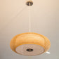 12"/16"/19.5" Wide Donut Ceiling Lamp Retro Bamboo 3 Bulbs Wood Hanging Light Fixture Clearhalo 'Ceiling Lights' 'Modern Pendants' 'Modern' 'Pendant Lights' 'Pendants' Lighting' 276505