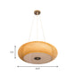 12"/16"/19.5" Wide Donut Ceiling Lamp Retro Bamboo 3 Bulbs Wood Hanging Light Fixture Clearhalo 'Ceiling Lights' 'Modern Pendants' 'Modern' 'Pendant Lights' 'Pendants' Lighting' 276512