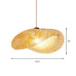 Modernism 1 Bulb Hanging Lamp Wood Handmade Pendant Light Fixture with Bamboo Shade Clearhalo 'Ceiling Lights' 'Modern Pendants' 'Modern' 'Pendant Lights' 'Pendants' Lighting' 276517