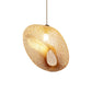 Modernism 1 Bulb Hanging Lamp Wood Handmade Pendant Light Fixture with Bamboo Shade Clearhalo 'Ceiling Lights' 'Modern Pendants' 'Modern' 'Pendant Lights' 'Pendants' Lighting' 276527
