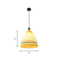 10"/14"/16" Wide Tapered Ceiling Lamp Modern Rattan 1 Bulb Yellow/Brown Hanging Pendant Light Clearhalo 'Ceiling Lights' 'Modern Pendants' 'Modern' 'Pendant Lights' 'Pendants' Lighting' 276645