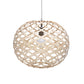 Global Suspension Pendant Contemporary Wood 1 Bulb Beige Hanging Light Kit, 16"/19.5" Wide Clearhalo 'Ceiling Lights' 'Modern Pendants' 'Modern' 'Pendant Lights' 'Pendants' Lighting' 276683