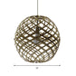 Cage Suspension Pendant Contemporary Wood 1 Bulb Yellow Hanging Light Kit for Living Room Clearhalo 'Ceiling Lights' 'Modern Pendants' 'Modern' 'Pendant Lights' 'Pendants' Lighting' 276703