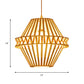 Cone Pendant Lighting Asian Bamboo 1 Bulb Wood Ceiling Hanging Light with Inner White Fabric Shade Clearhalo 'Ceiling Lights' 'Modern Pendants' 'Modern' 'Pendant Lights' 'Pendants' Lighting' 276711
