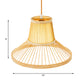 Traditional 1 Bulb Hanging Lamp Wood Hat Pendant Light Fixture with Bamboo Shade Clearhalo 'Ceiling Lights' 'Modern Pendants' 'Modern' 'Pendant Lights' 'Pendants' Lighting' 276718