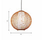 Ball Pendant Lighting Tradition Bamboo 1 Bulb 16"/19.5"/23.5" Wide Wood Hanging Lamp Kit Clearhalo 'Ceiling Lights' 'Modern Pendants' 'Modern' 'Pendant Lights' 'Pendants' Lighting' 276743