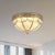 Domed Shade Bedroom Flushmount Light Traditional Milky Glass 3/4 Lights Gold Ceiling Lighting, 12.5"/16" W Gold Clearhalo 'Ceiling Lights' 'Close To Ceiling Lights' 'Close to ceiling' 'Flush mount' Lighting' 276961