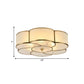 3/4 Lights Floral Flush Mount Lamp Traditional Brass Curved Frosted Glass Ceiling Mounted Fixture for Bedroom Clearhalo 'Ceiling Lights' 'Close To Ceiling Lights' 'Close to ceiling' 'Flush mount' Lighting' 277195