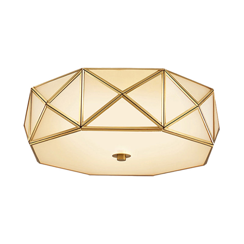 3/4/6 Lights Octagon Flush Mount Fixture Minimalist Brass Metal Ceiling Mounted Lamp for Bedroom, 14"/16.5"/20.5" W Clearhalo 'Ceiling Lights' 'Close To Ceiling Lights' 'Close to ceiling' 'Flush mount' Lighting' 277381