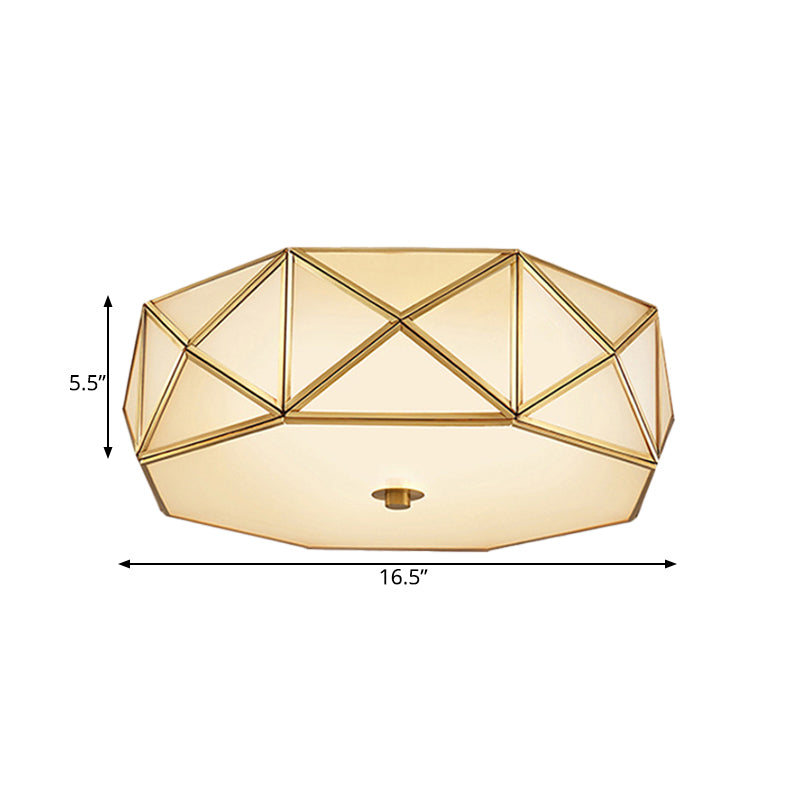 3/4/6 Lights Octagon Flush Mount Fixture Minimalist Brass Metal Ceiling Mounted Lamp for Bedroom, 14"/16.5"/20.5" W Clearhalo 'Ceiling Lights' 'Close To Ceiling Lights' 'Close to ceiling' 'Flush mount' Lighting' 277383