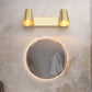 Brass 1/2/3-Light Vanity Sconce Traditional Metal Conical Wall Lighting Fixture for Bathroom 2.0 Brass Clearhalo 'Vanity Lights' 'Wall Lights' Lighting' 277410