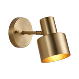 Metal Brass Wall Vanity Light Cylinder 1/2/3-Bulb LED Traditionalist Sconce Light Fixture for Bathroom Clearhalo 'Vanity Lights' 'Wall Lights' Lighting' 277437