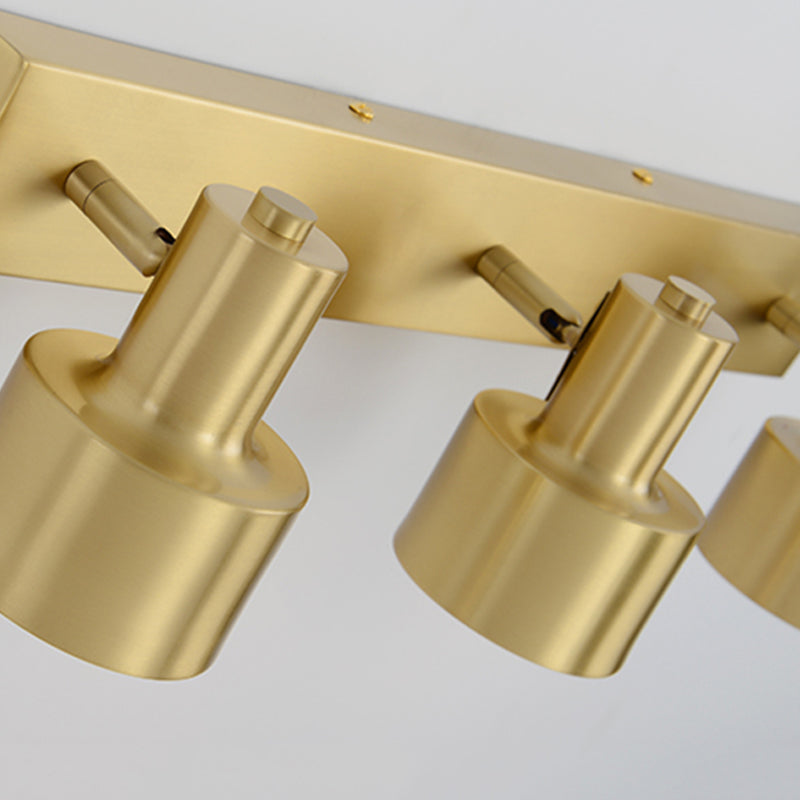 Metal Brass Wall Vanity Light Cylinder 1/2/3-Bulb LED Traditionalist Sconce Light Fixture for Bathroom Clearhalo 'Vanity Lights' 'Wall Lights' Lighting' 277447