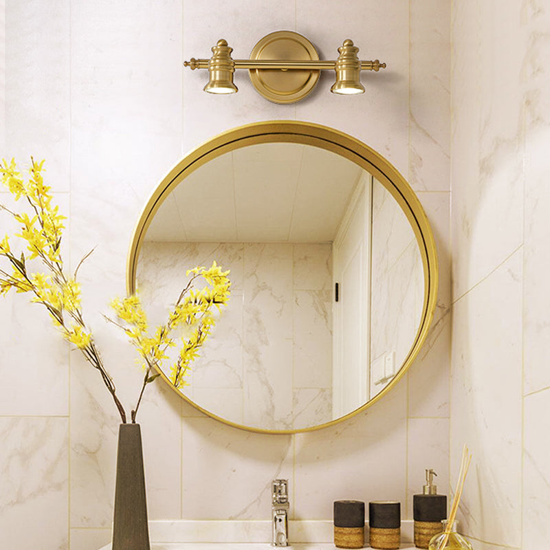 Linear Bathroom Vanity Mirror Light Traditionalism Metal 2/3/4-Bulb Brass Wall Sconce Lighting Clearhalo 'Vanity Lights' 'Wall Lights' Lighting' 277462