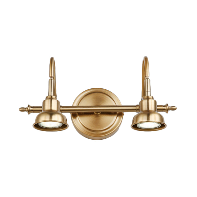 Brass Linear LED Vanity Lighting Traditional Metal 2/3/4-Light Bathroom Wall Sconce Light Clearhalo 'Vanity Lights' 'Wall Lights' Lighting' 277486