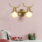 Traditionalism Global Vanity Wall Sconce 1/2/3-Head Metal Wall Light Fixture in Brass for Bathroom 2.0 Brass Clearhalo 'Vanity Lights' 'Wall Lights' Lighting' 277545