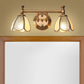 Brass Floral Vanity Lighting Fixture Traditional Metal 2/3 Lights Bathroom Wall Sconce Clearhalo 'Vanity Lights' 'Wall Lights' Lighting' 277664