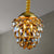 Pinecone Crystal Ceiling Pendant Light Modern Style 2 Lights Black/Gold Chandelier Gold Clearhalo 'Ceiling Lights' 'Chandeliers' Lighting' options 278561_0fa1fcec-2c94-408a-b94f-77b062970f08