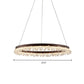 Ring Pendant Light Kit Simple Style Crystal Beaded Brown LED Chandelier Lamp, 16"/23.5" Wide Clearhalo 'Ceiling Lights' 'Chandeliers' 'Modern Chandeliers' 'Modern' Lighting' 278607