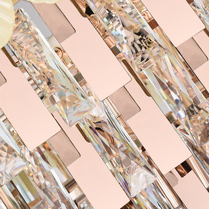 Layered Ceiling Chandelier Contemporary Clear Crystal 12/16/22 Lights Living Room Down Lighting Clearhalo 'Ceiling Lights' 'Chandeliers' Lighting' options 278747