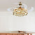 Opulent Inlaid Crystal Floral Fan Lighting Modern Stylish LED Semi Flush Ceiling Light in Gold Gold Clearhalo 'Ceiling Fans with Lights' 'Ceiling Fans' 'Modern Ceiling Fans' 'Modern' Lighting' 279160