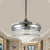 Wall Control/Remote Control/Frequency Convertible Tapered Fan Light Minimalist Clear Crystal LED Silver Hanging Wind Machine Silver Clearhalo 'Ceiling Fans with Lights' 'Ceiling Fans' 'Modern Ceiling Fans' 'Modern' Lighting' 279229