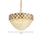 Tapered Ceiling Light Postmodern Crystal Block 19 Heads Gold Chandelier Lighting Fixture Clearhalo 'Ceiling Lights' 'Chandeliers' 'Modern Chandeliers' 'Modern' Lighting' 279466