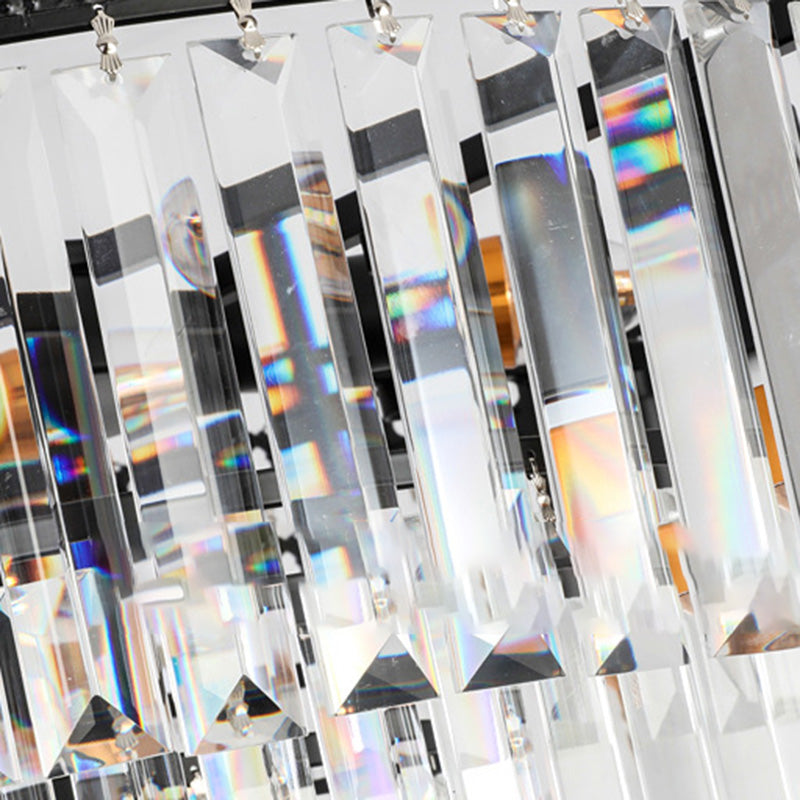 2/3 Tiers Chandelier Light Fixture Modern Swirl Crystal/Tri-Sided Crystal Rod 4/9 Lights Clear Hanging Ceiling Light Clearhalo 'Ceiling Lights' 'Chandeliers' 'Clear' 'Industrial' 'Modern Chandeliers' 'Modern' 'Tiffany' 'Traditional Chandeliers' Lighting' 279546