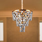 Gold Tapered Chandelier Lighting Postmodern 8/11 Lights K9 Crystal Ceiling Suspension Lamp Clearhalo 'Ceiling Lights' 'Chandeliers' 'Modern Chandeliers' 'Modern' Lighting' 279608