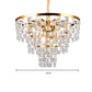 Gold Tapered Chandelier Lighting Postmodern 8/11 Lights K9 Crystal Ceiling Suspension Lamp Clearhalo 'Ceiling Lights' 'Chandeliers' 'Modern Chandeliers' 'Modern' Lighting' 279617