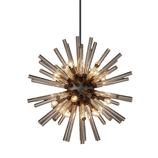 9-Bulb Living Room Chandelier Lighting Modern Brass Pendant Light Fixture with Starburst Beveled Crystal Shade Clearhalo 'Ceiling Lights' 'Chandeliers' 'Modern Chandeliers' 'Modern' Lighting' 280044