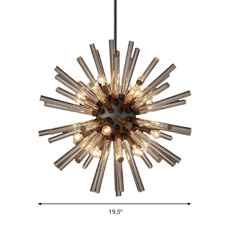 9-Bulb Living Room Chandelier Lighting Modern Brass Pendant Light Fixture with Starburst Beveled Crystal Shade Clearhalo 'Ceiling Lights' 'Chandeliers' 'Modern Chandeliers' 'Modern' Lighting' 280045