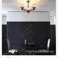 Modernism Sputnik Hanging Light 3/6/8 Heads Three Sided Crystal Rod Ceiling Chandelier in Black/Brass 3 Black Clearhalo 'Ceiling Lights' 'Chandeliers' Lighting' options 280202_f34a4fce-47a8-4470-afbc-449f9c035fbb