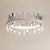 Circular Pendant Ceiling Light Modern Rectangle-Cut Crystal Black/White LED Chandelier Lamp in Warm Light, 23.5"/31.5" Wide White Warm Clearhalo 'Ceiling Lights' 'Chandeliers' 'Modern Chandeliers' 'Modern' Lighting' 280659