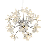 Starburst Ceiling Light Fixture Contemporary Crystal 18/24/32 Heads Chrome/Gold Chandelier Pendant Light, 18"/19.5"/23" Wide Clearhalo 'Ceiling Lights' 'Chandeliers' 'Modern Chandeliers' 'Modern' Lighting' 280972