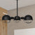 Domed Metallic Pendant Lighting Industrial Style 3 Bulbs Black/Brass Finish Chandelier Light with Wire Frame Black B Clearhalo 'Cast Iron' 'Ceiling Lights' 'Chandeliers' 'Industrial Chandeliers' 'Industrial' 'Metal' 'Middle Century Chandeliers' 'Rustic Chandeliers' 'Tiffany' Lighting' 281159