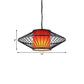 16"/19.5"/23.5" Wide Single Fabric Pendulum Pendant Simple Red/Yellow Cylindrical Ceiling Lamp with Black Iron Tapered Frame Clearhalo 'Ceiling Lights' 'Pendant Lights' 'Pendants' Lighting' 281309