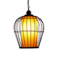 Black Single Hanging Pendant Simplicity Iron Frame Bird Cage Suspended Lighting Fixture Clearhalo 'Ceiling Lights' 'Pendant Lights' 'Pendants' Lighting' 281397
