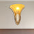 Yellow Glass Floral Sconce Light Fixture Modern Style 1 Head Corridor Wall Mount Light in Gold Gold Clearhalo 'Wall Lamps & Sconces' 'Wall Lights' Lighting' 281449