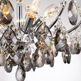 Droplet Chandelier Lamp Contemporary Cut Crystal 6 Heads Chrome Hanging Light Fixture Clearhalo 'Ceiling Lights' 'Chandeliers' 'Modern Chandeliers' 'Modern' Lighting' 281770