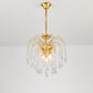 Clear/Deep Tan Crystal Sputnik Pendant Chandelier Traditionary 3/5/6 Bulbs Ceiling Hanging Light in Gold Clearhalo 'Ceiling Lights' 'Chandeliers' Lighting' options 281892