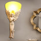 Gold/Silver/White Angel Sconce Lighting Country Style Resin 1 Bulb Foyer Wall Mount Light with Yellow Glass Bowl Shade White Clearhalo 'Wall Lamps & Sconces' 'Wall Lights' Lighting' 282067