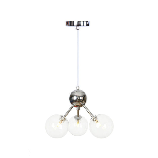 13"/27.5"/34" W Orbit Shade Hanging Chandelier Light Industrial Style Amber/Clear/Smoke Gray Glass 3/9/12 Lights Warehouse Pendant Lamp Clearhalo 'Ceiling Lights' 'Chandeliers' 'Clear' 'Glass shade' 'Glass' 'Industrial Chandeliers' 'Industrial' 'Middle Century Chandeliers' 'Modern' 'Tiffany' 'Traditional Chandeliers' Lighting' 282084