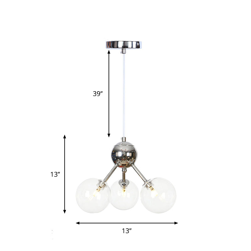 13"/27.5"/34" W Orbit Shade Hanging Chandelier Light Industrial Style Amber/Clear/Smoke Gray Glass 3/9/12 Lights Warehouse Pendant Lamp Clearhalo 'Ceiling Lights' 'Chandeliers' 'Clear' 'Glass shade' 'Glass' 'Industrial Chandeliers' 'Industrial' 'Middle Century Chandeliers' 'Modern' 'Tiffany' 'Traditional Chandeliers' Lighting' 282085