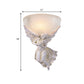 10"/12" W 1 Bulb Wall Sconce Lodge Style Bowl Frosted Glass Wall Mount Light with Gold/White Angel Design, Left/Right Clearhalo 'Wall Lamps & Sconces' 'Wall Lights' Lighting' 282279